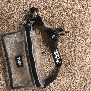 PINK clear fanny pack